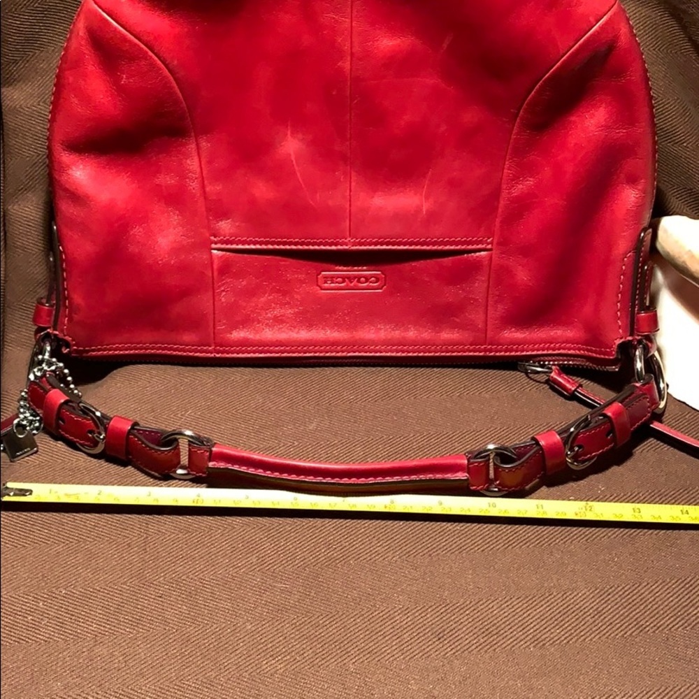 Coach leather shoulder bag w/3 charms amazing/rare - Picture 16 of 16